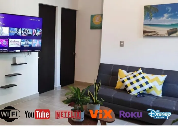 Depa Familiar Pb 6pax Con Alberca Rodeado De Restaurantes Zona Segura Appartement *